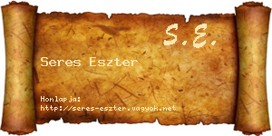 Seres Eszter névjegykártya